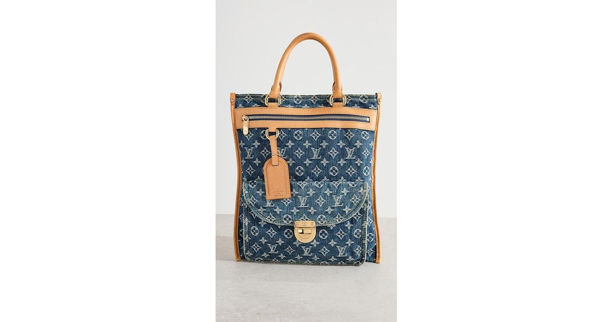 Louis Vuitton Blue Monogram Denim Flat Shopper QJBAVBECBB011