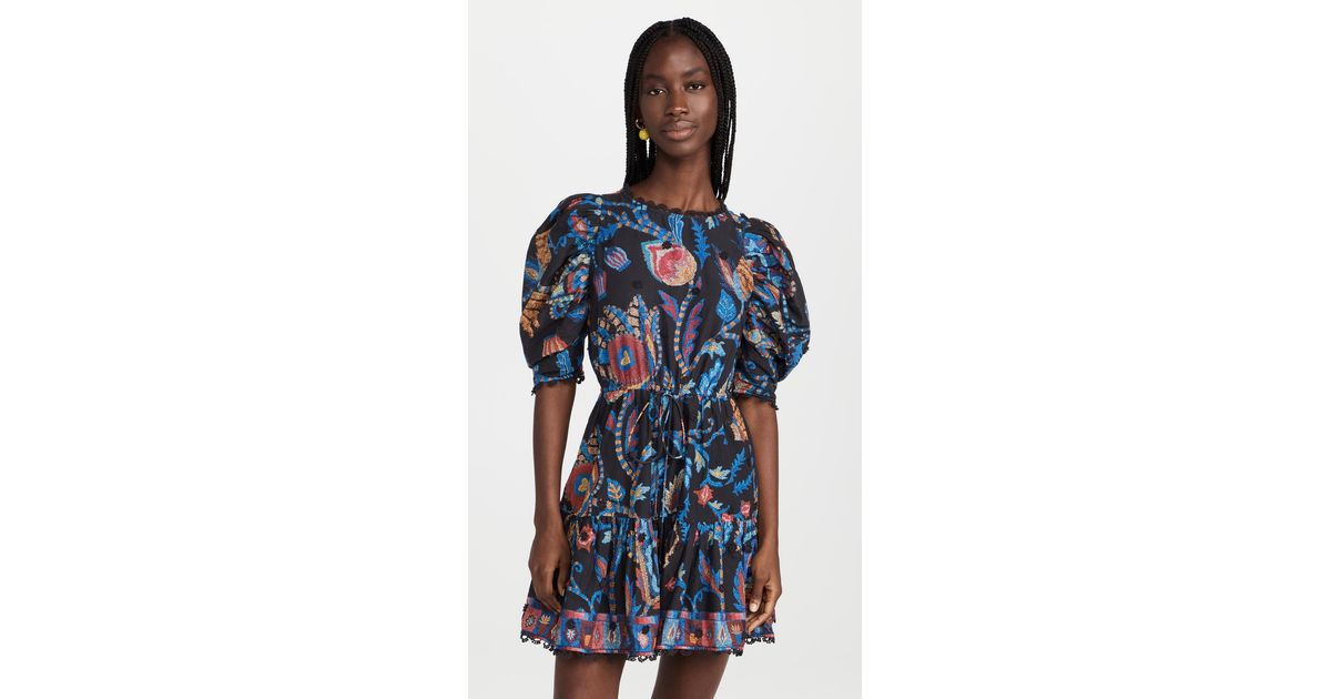 FARM Rio Cotton Sunset Tapestry Black Mini Dress in Blue Lyst Canada