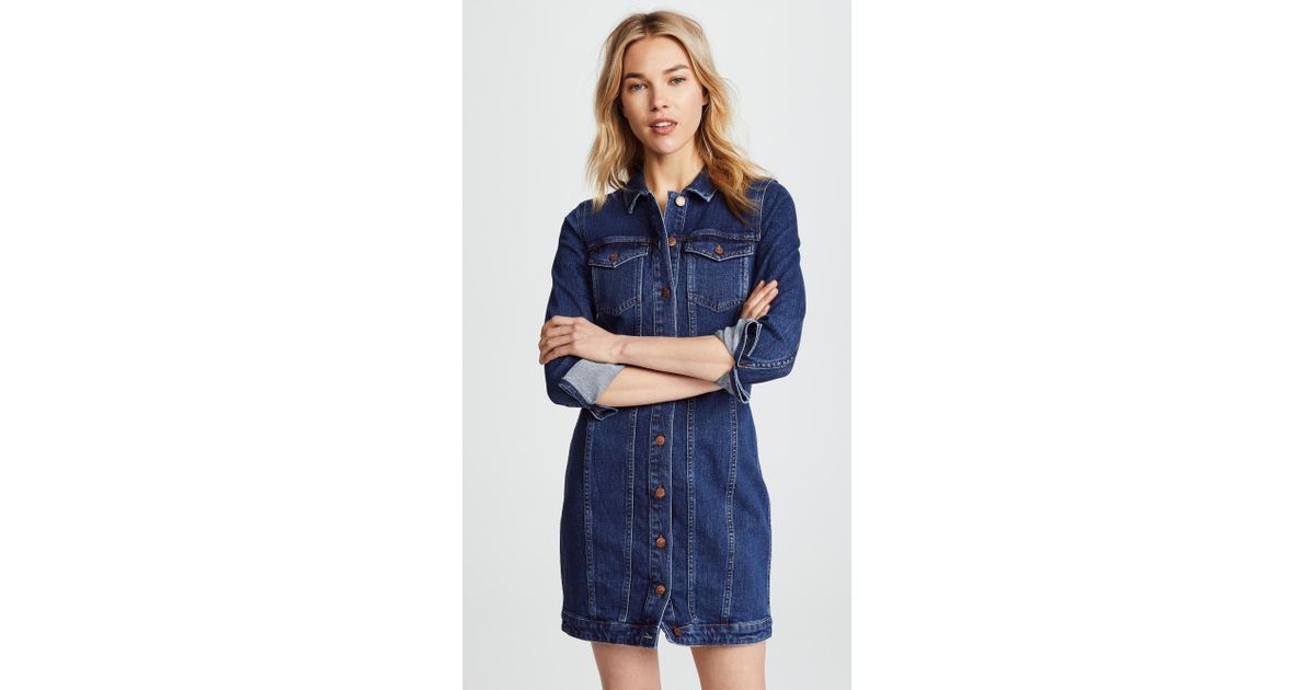 Madewell Denim Button Front Dress in 