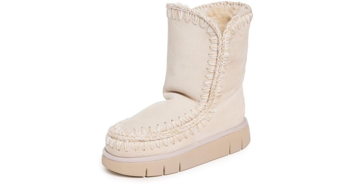 Mou Color Mou Bounce 24 Maxi Stitching Boots in White | Lyst