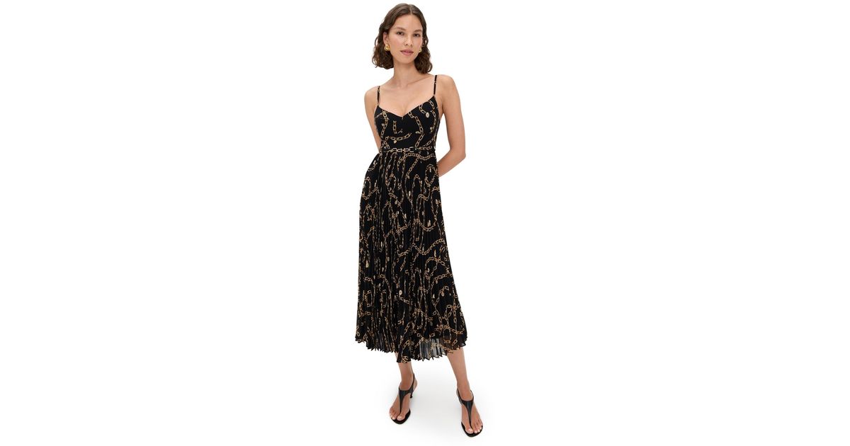 Zimmermann Sunray Pleated Picnic Dress in Black | Lyst Canada