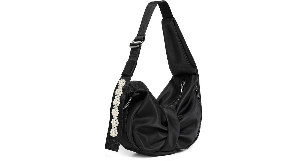 Simone Rocha Mini Sling Bow Bag With Embellishments in Black | Lyst