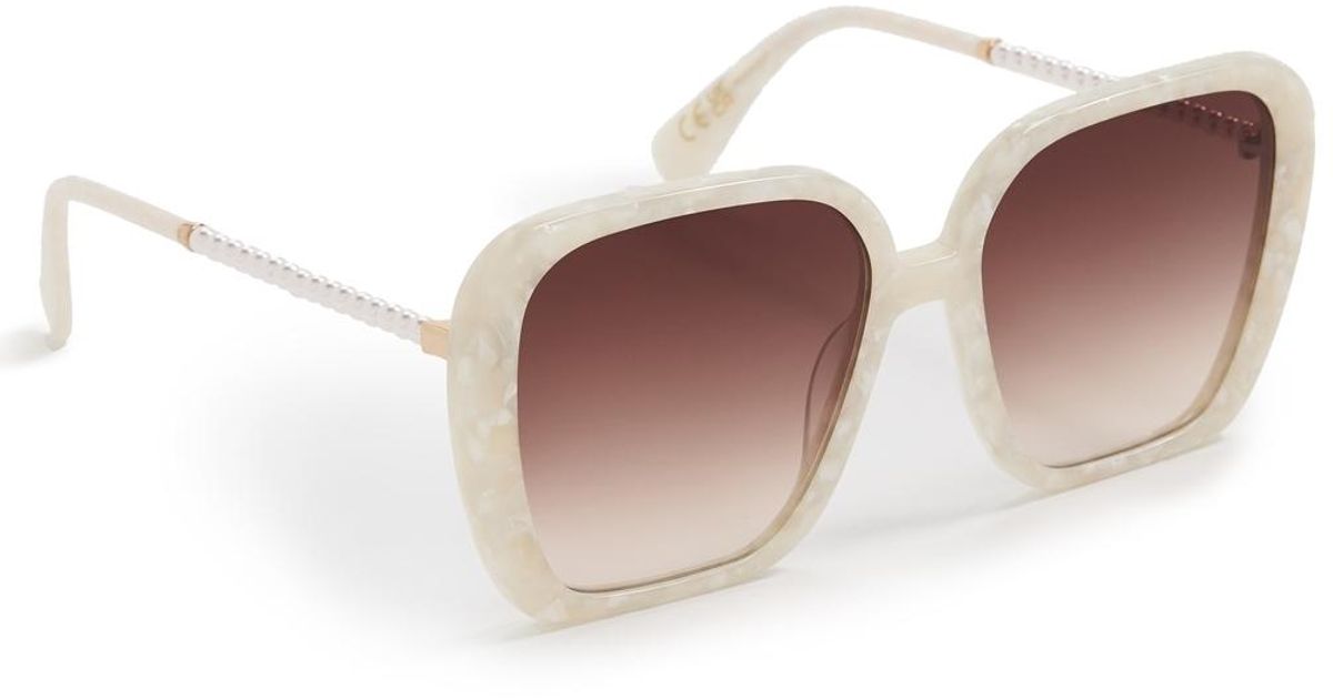 Lele Sadoughi Mother of Pearl Athens Oversized Sunglasses Wholesale MOTHER OF PEARL AUSTIN SUNGLASSES for your store  main image 2