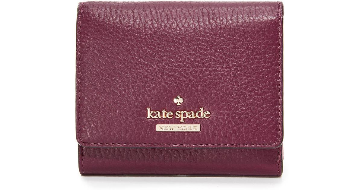 plum kate spade wallet