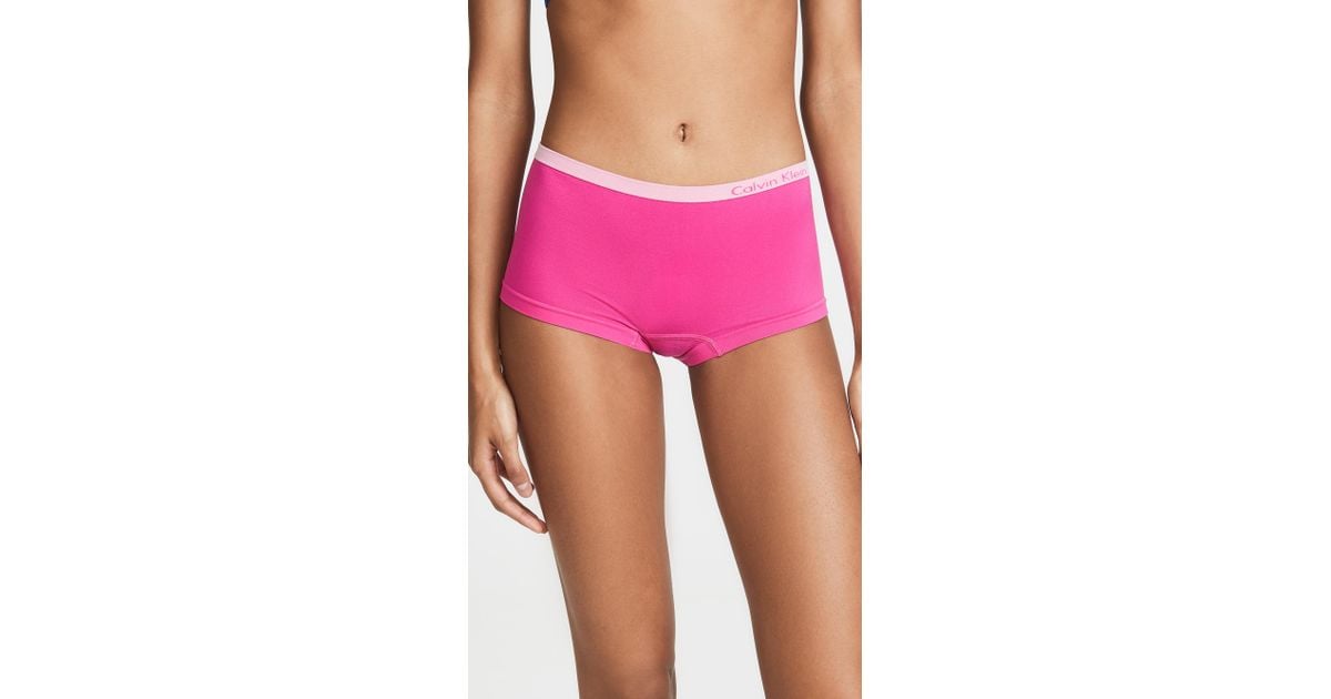 Calvin Klein Pure Seamless Boyshorts in Pink Lyst