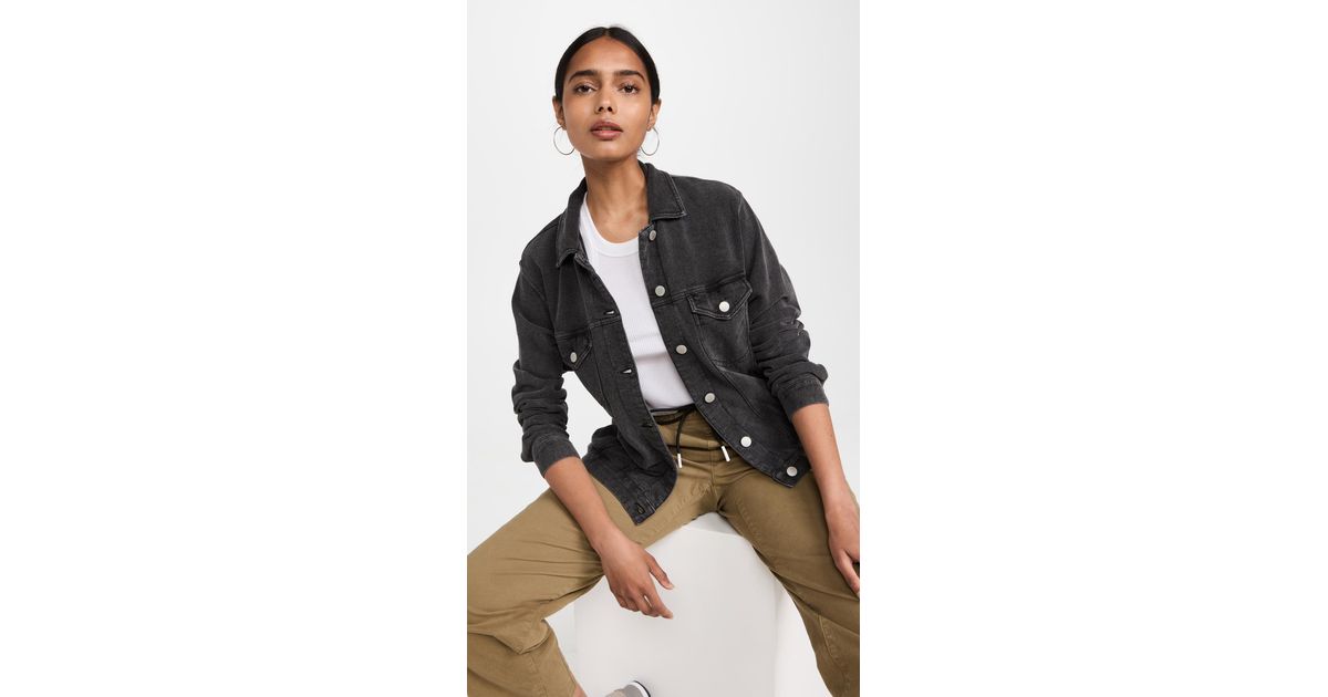 Z Supply Knit Denim Jacket in Vintage Black (Black) Lyst