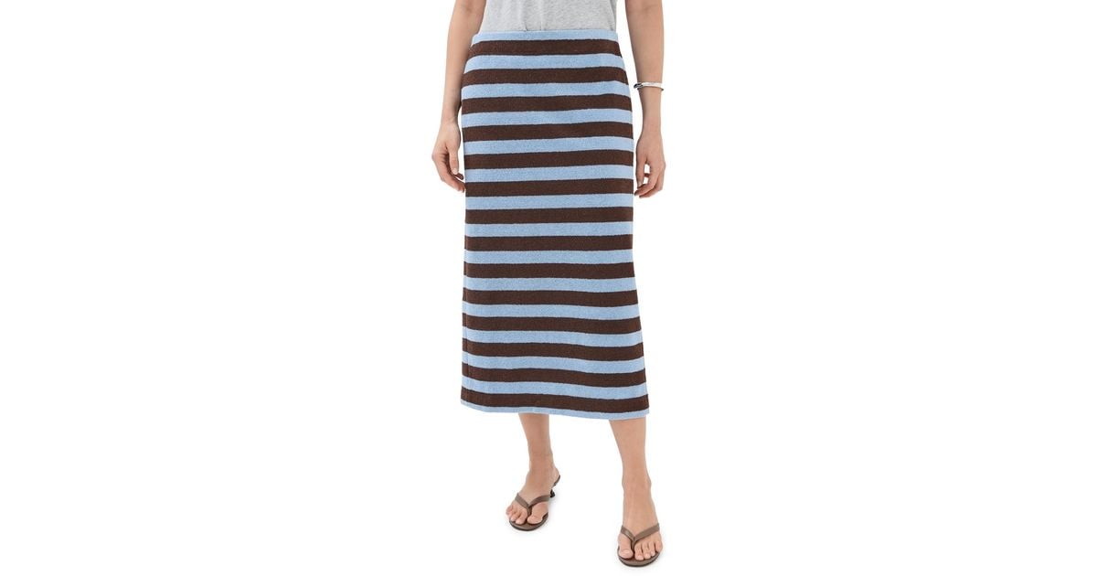 Drt Loop Tibi Bonded Dry Loop Terry Skirt in Black | Lyst