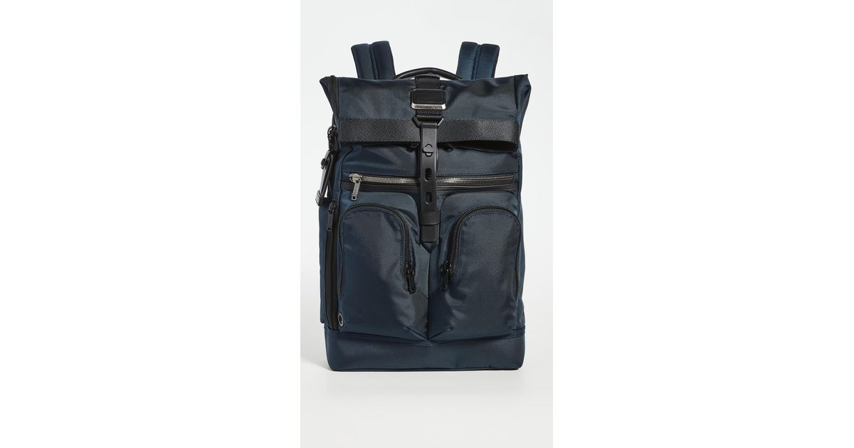 Tumi Leather Alpha Bravo Lance Backpack 