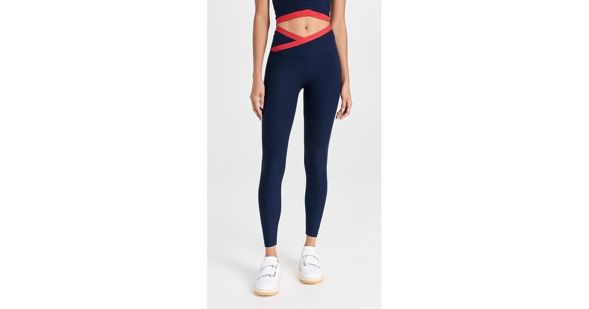 Beyond Yoga Spacedye Outlines High Waisted Midi Leggings in Blue Lyst