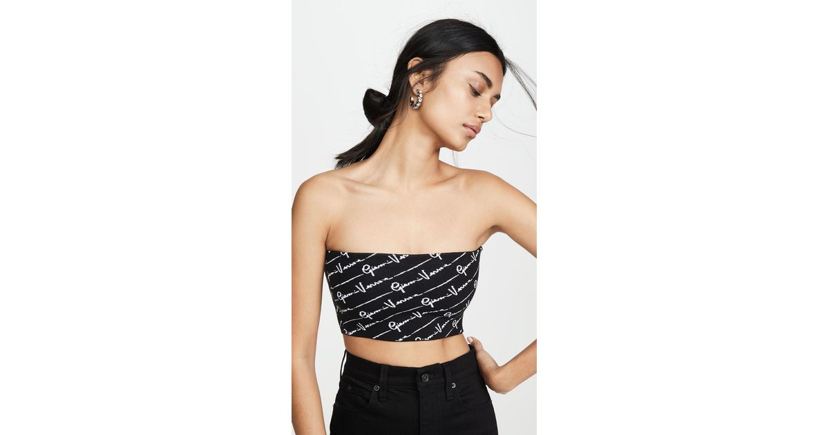 versace strapless top