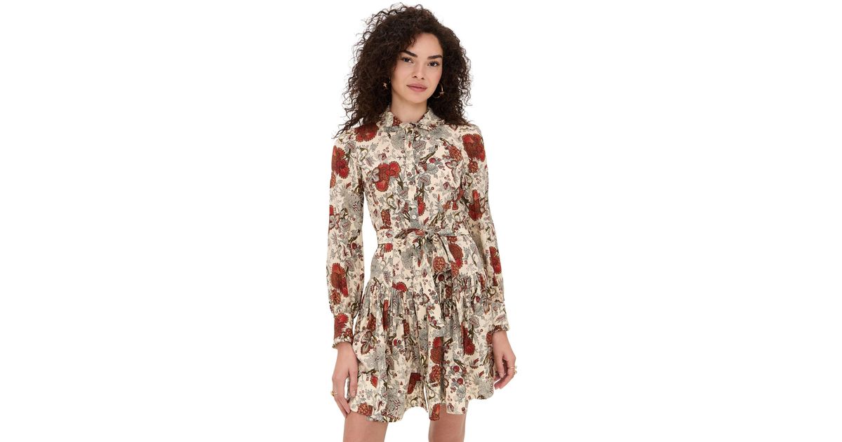 ulla johnson simona silk long sleeve mini dress Simona Silk Mini Dress