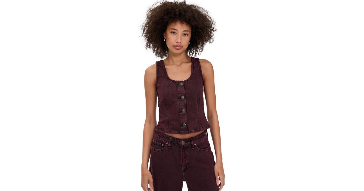 Rag & Bone Poppy Top in Red | Lyst