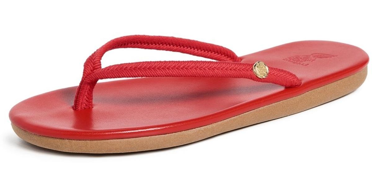 Ancient Greek Sandals Saionara Rope Sandals in Red | Lyst