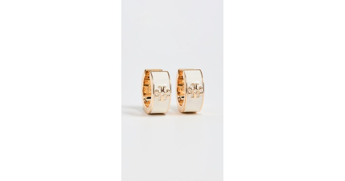 【Tory Burch】Kira Enamel Huggie Earrings(3色) Kira Enamel Huggie Earring: Women's Designer Earrings | Tory