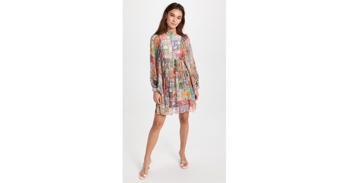Zimmermann Cosmic Smock Mini Dress Lyst