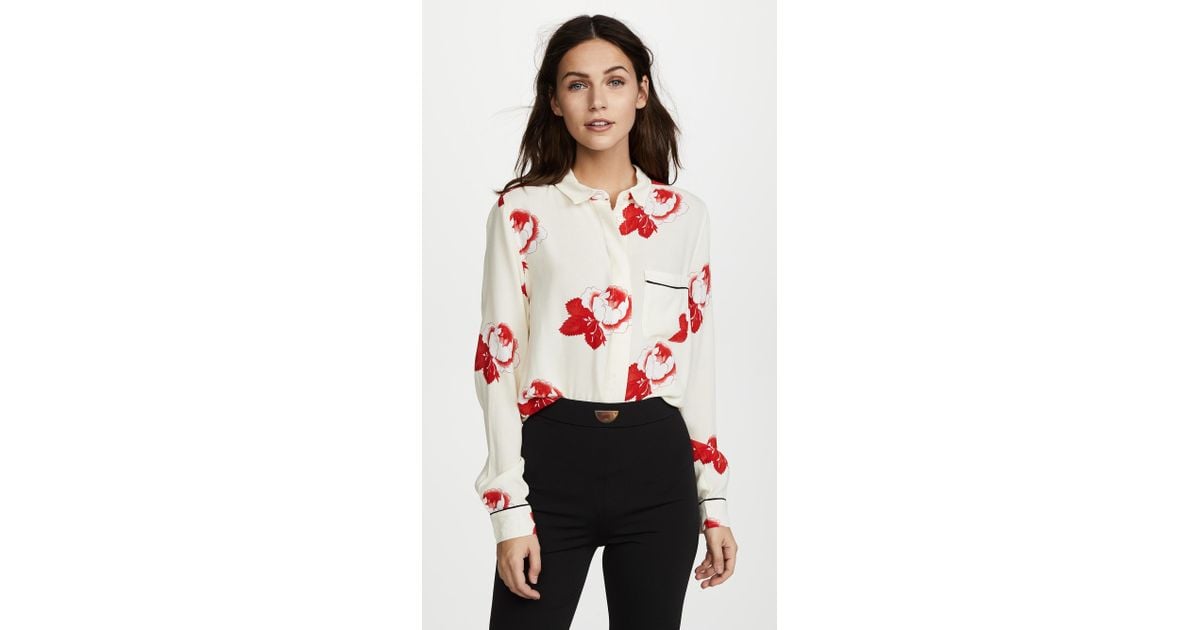 Ganni Harley Crepe Shirt | Lyst