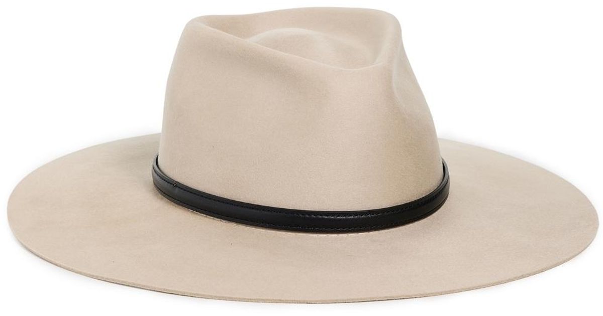 Janessa Leone Beck Hat Structured Wool Fedora in White | Lyst