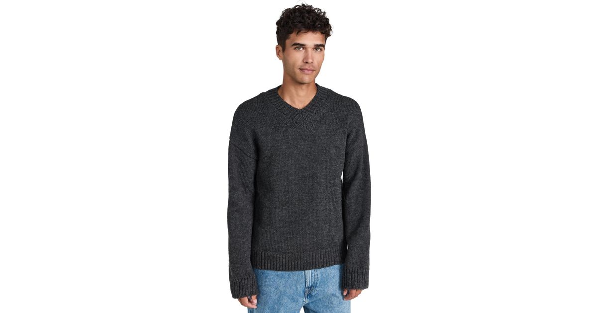 Our Legacy Sonar V-Neck Sweater in Black for Men | Lyst Our Legacy Sonar V-Neck Sweater in Black for Men | Lyst