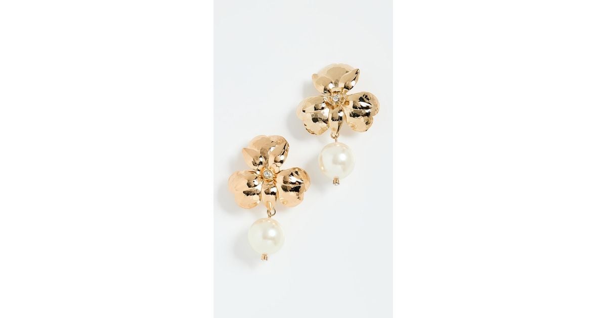 Carolina herrera pearl earrings discount