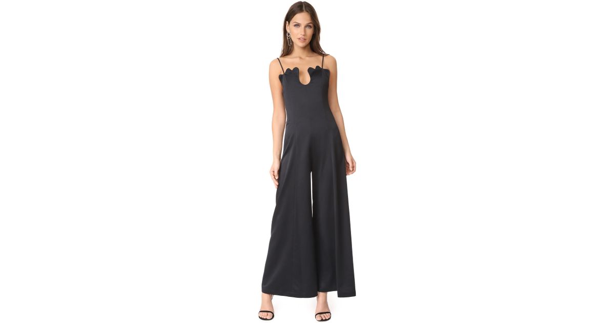 black scallop jumpsuit