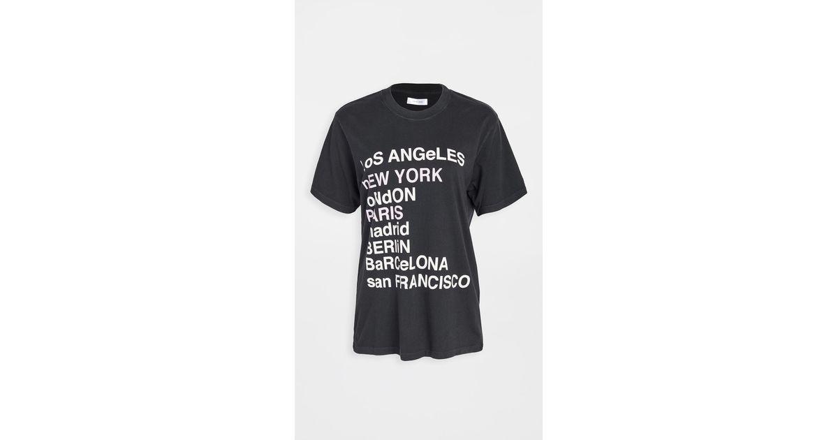 Anine Bing Lili City Love Tee in Black Lyst Canada