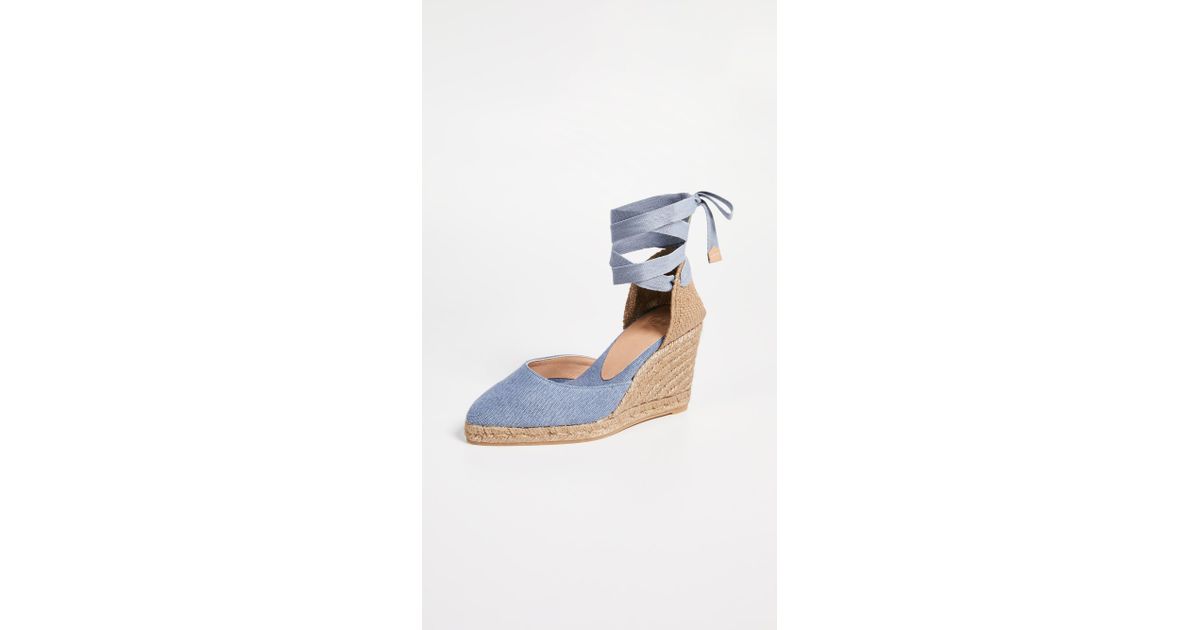 Castañer Canvas Joyce T Wedge Espadrilles in Blue Lyst