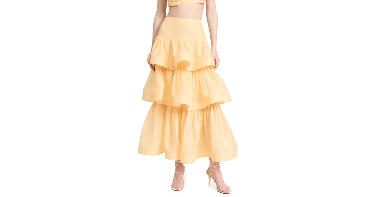スカート ZIMMERMANN Women Skirts 0726SF241SPIC Orange Orange Zimmermann Skirts for Women | Lyst
