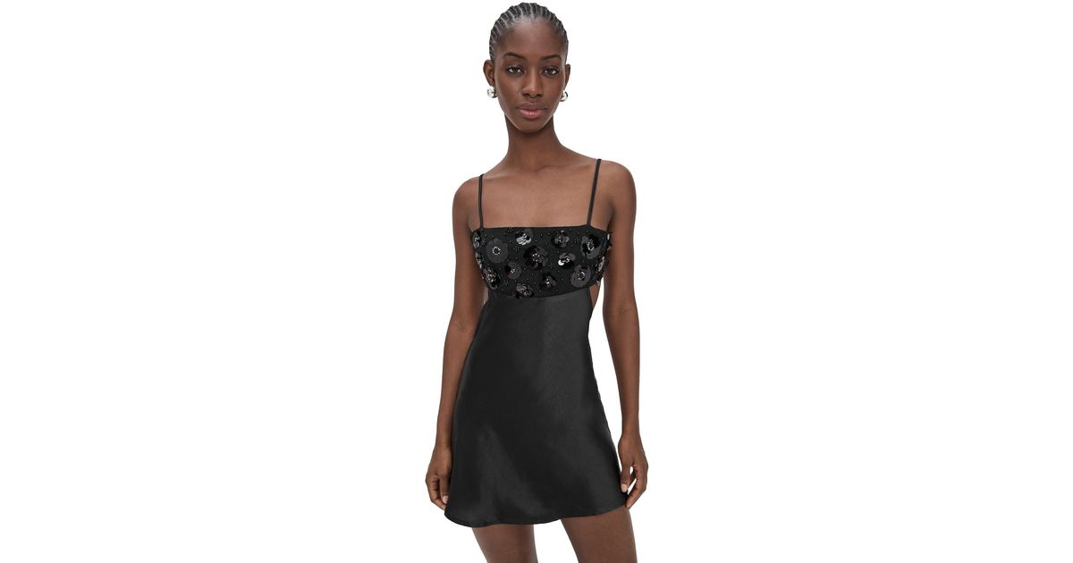 Bailey Rose Embellished Mini Dress in Black | Lyst