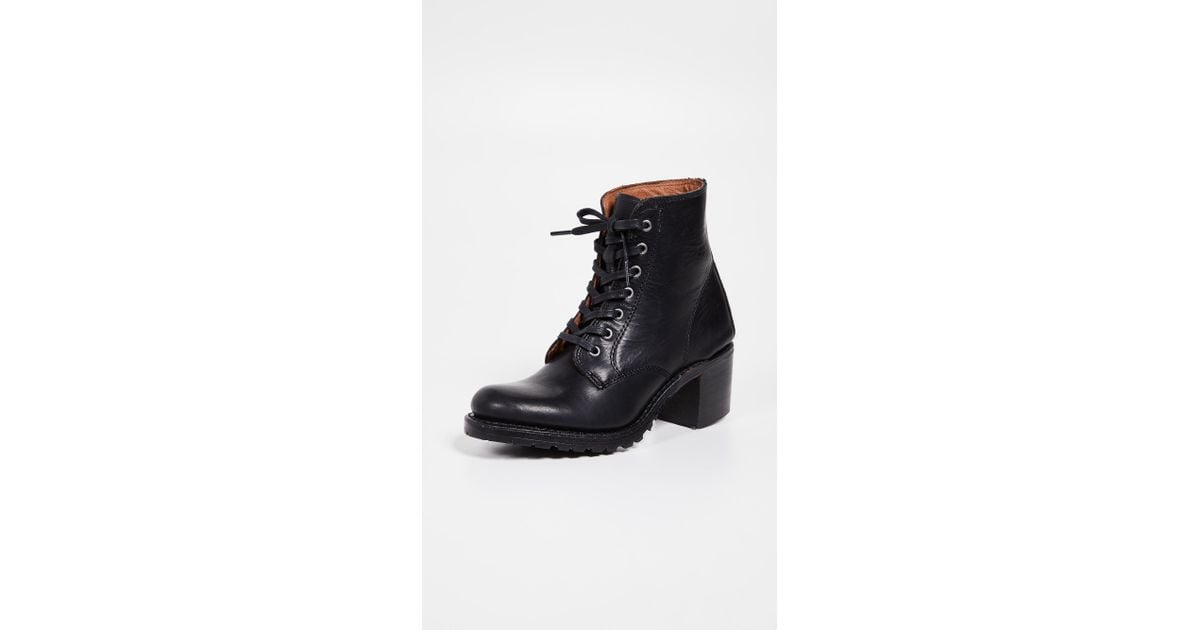 frye sabrina 6g lace up black
