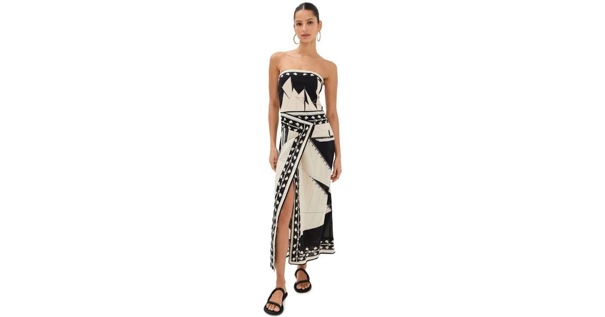 【関税送料込み】Johanna Ortiz Afternoon Ankle Dress Johanna Ortiz Sailboats Pontoon Afternoon Ankle Dress in