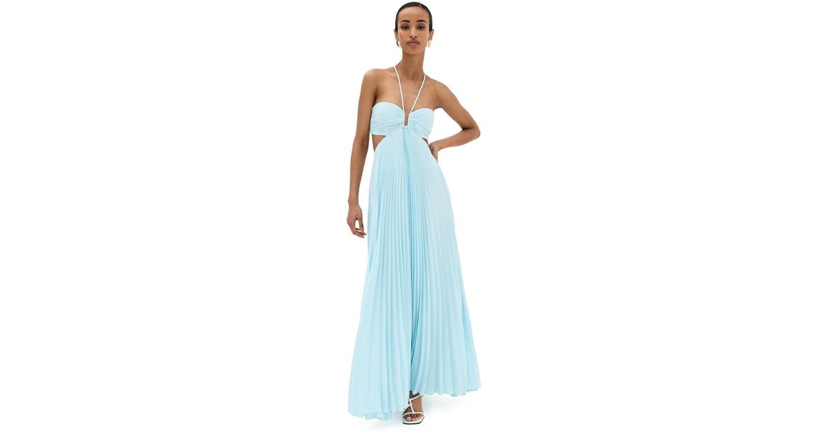 blue dress for baby girl A.L.C. Women's Moira Cutout Halter Dress - Black main image 0