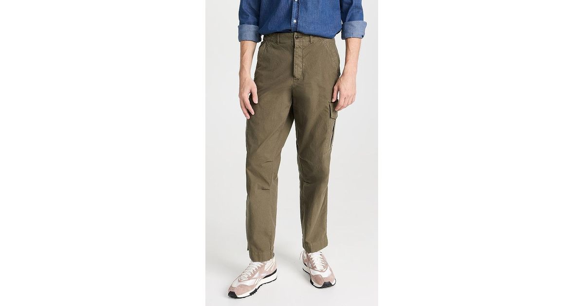 Officine Generale Kenny Itl Pigment Dyed Pants in Green for Men | Lyst