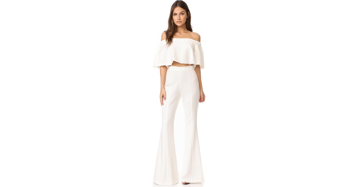 two piece white romper
