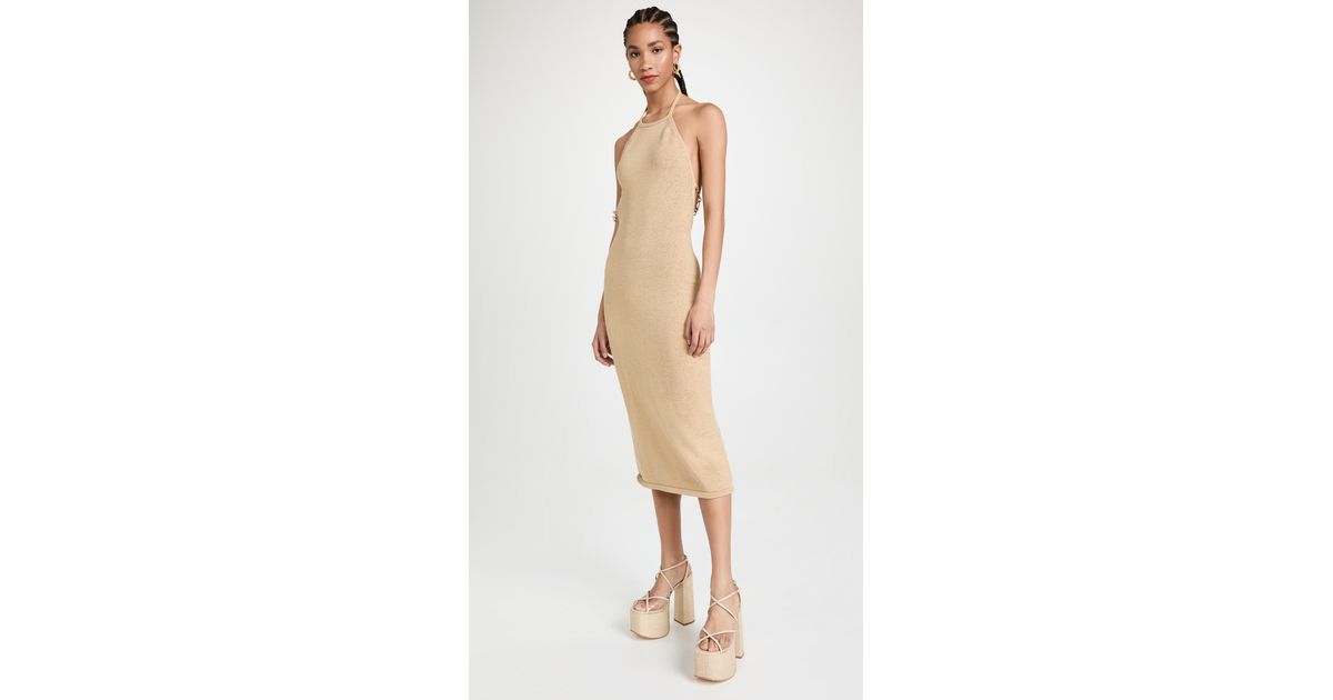 Cult Gaia Cotton Chaya Knit Dress in Sand (Natural) - Lyst