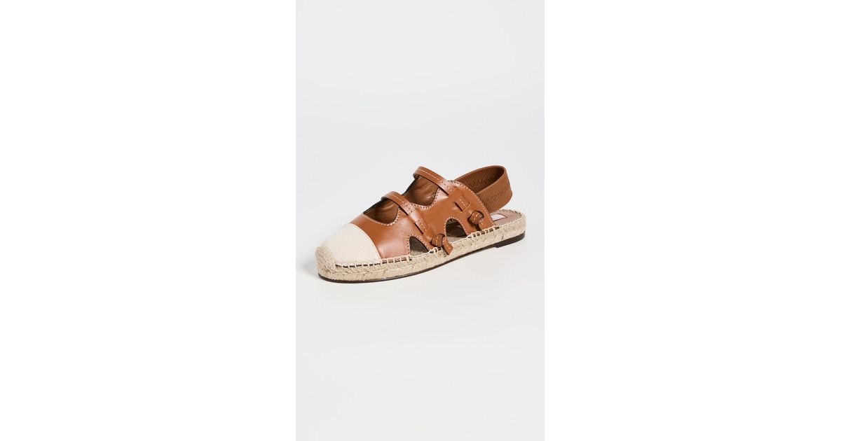 Zimmermann Leather Wave Strap Espadrilles in Tan (Natural) | Lyst UK