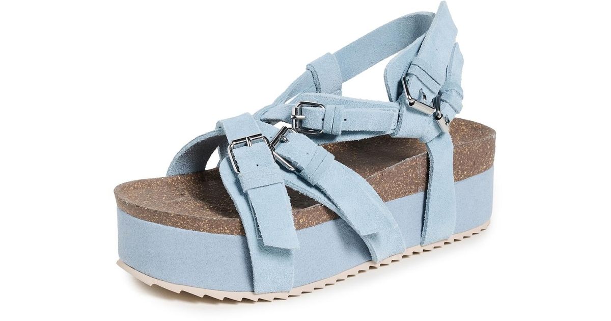 R13 Platform Sandals in Blue | Lyst