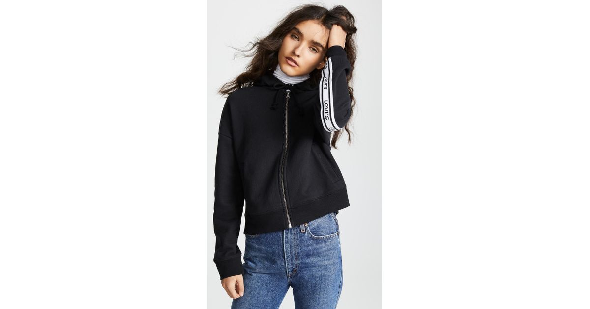 levis logo trim hoodie