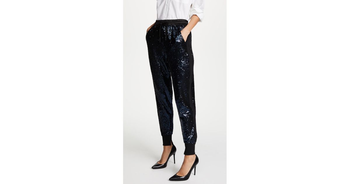 navy sequin joggers