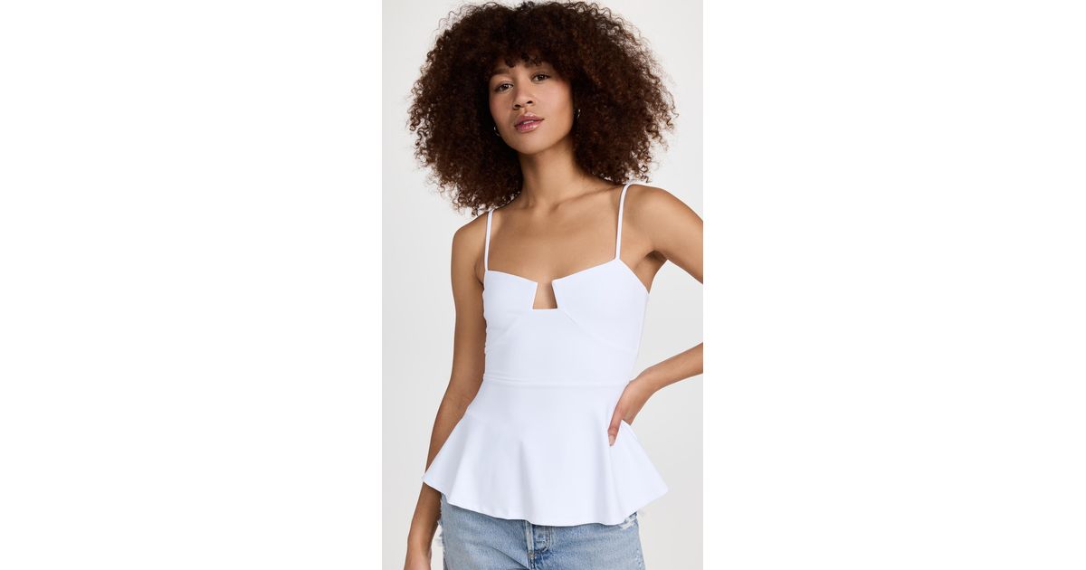 Susana Monaco Flared Angled Wire String Top in White | Lyst