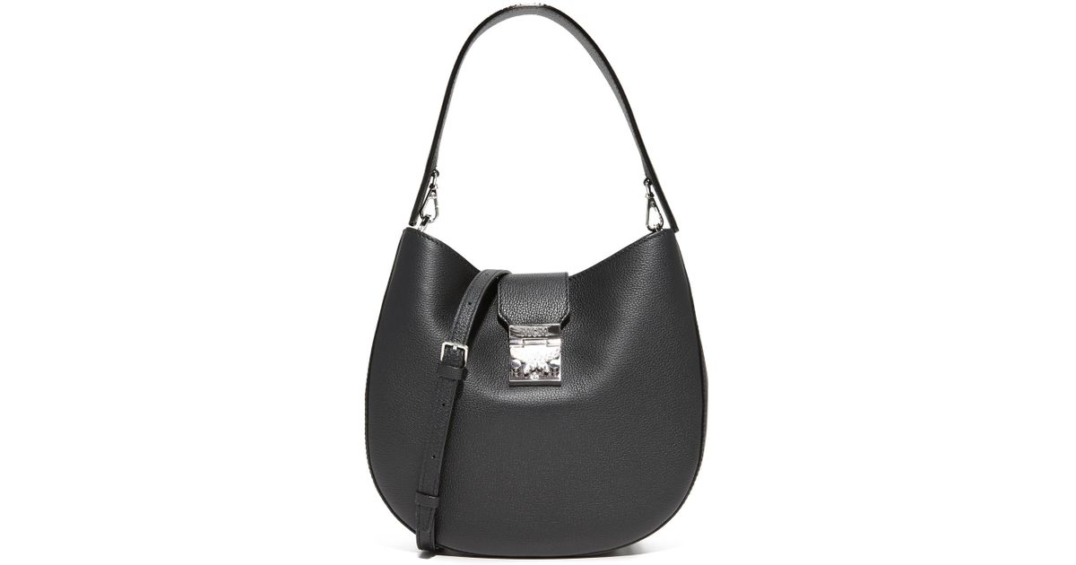 MCM Patricia Hobo Bag in Black | Lyst