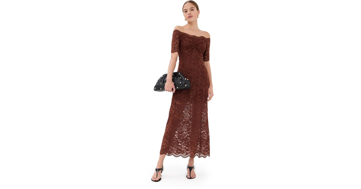 Rabanne Lace Robe Dress | Lyst