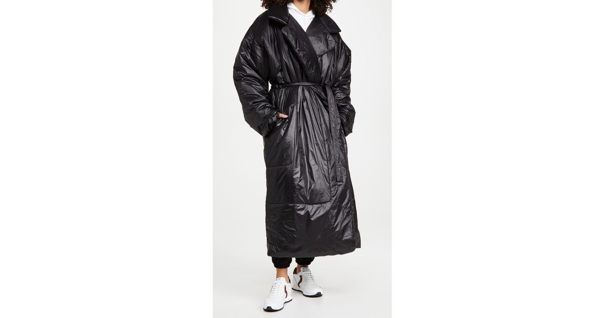 Norma Kamali Synthetic Oversized Sleeping Bag Coat in Black Lyst