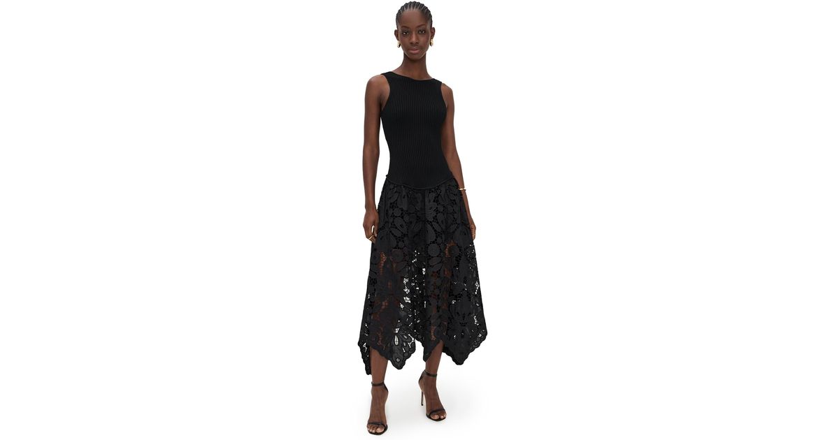 Aje. Atlas Knit Midi Dress in Black | Lyst Aje. Atlas Knit Midi Dress in Black | Lyst