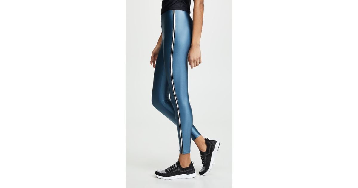 Buy Heroine Sport Blue Jetset Leggings in Metallic Fabric for