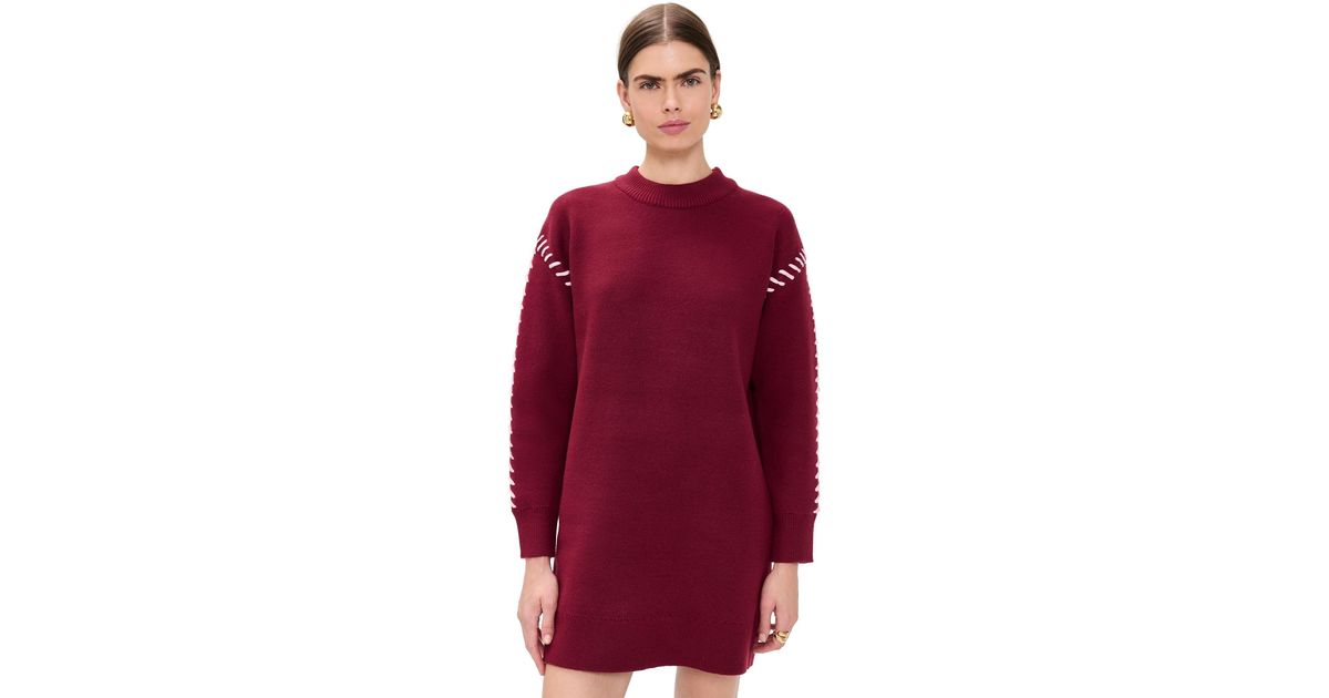 knee length dresses for ladies Whip Stitched Knit Mini Dress – English Factory main image 0