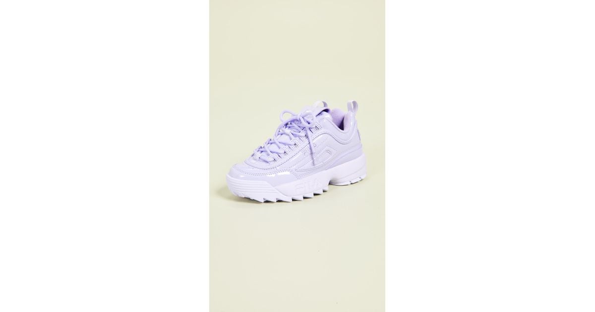 Fila Womens Disruptor Ii Premium Patent Chunky Sneaker In Lilac in Pastel  Lilac/Pastel Lilac (Purple) | Lyst