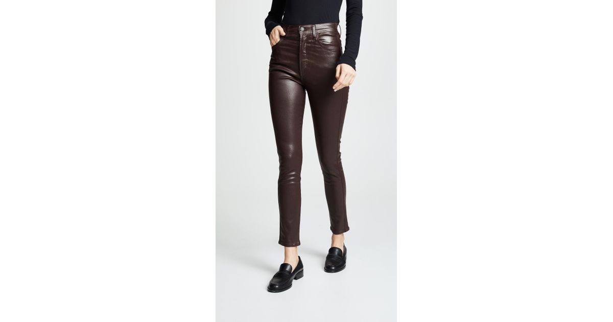 agolde roxanne leatherette skinny jeans