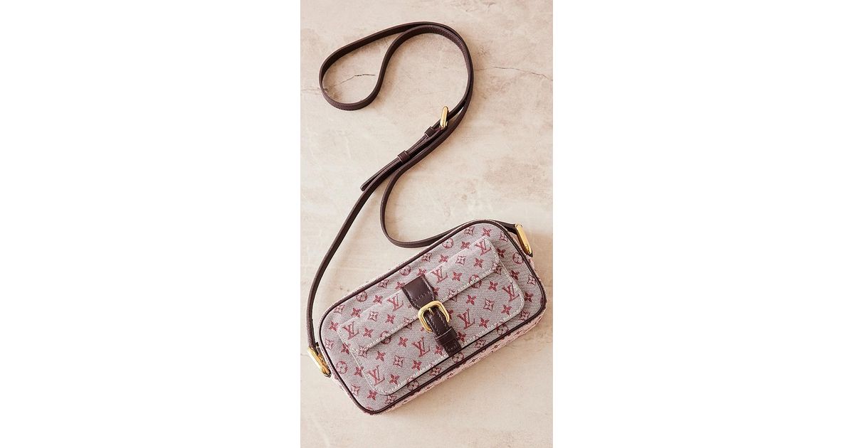 What Goes Around Comes Around Louis Vuitton Red Mini Lin Juliette MM Crossbody  Bag