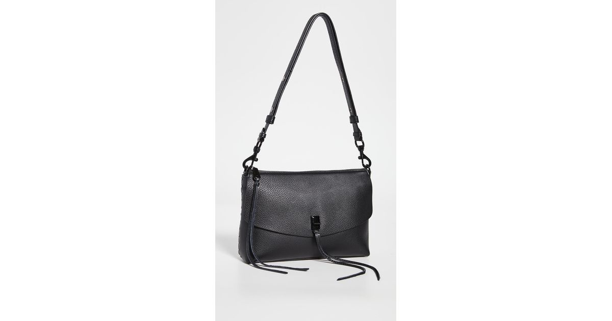 Rebecca Minkoff Darren Top Zip Shoulder Bag in Black Lyst
