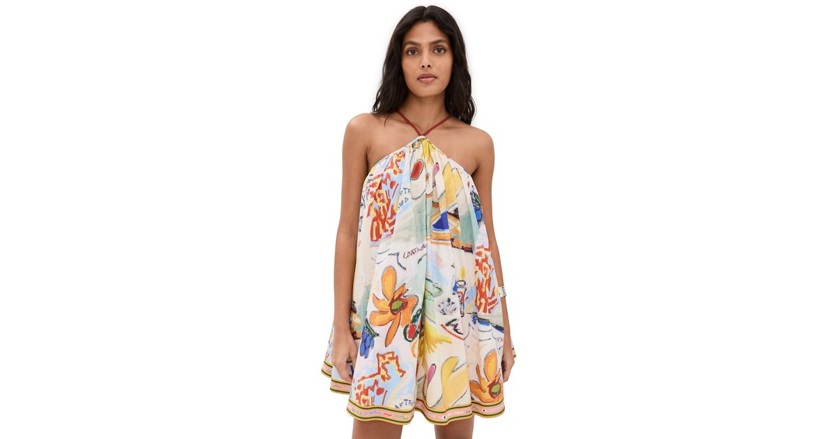 ALMAIS La Charrasca Halter Mini Dress | Lyst